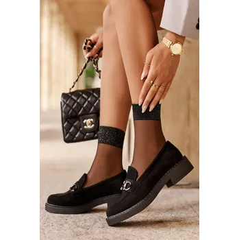 Dámské mokasíny Dámské semišové Mokasíny černé Beanika 39