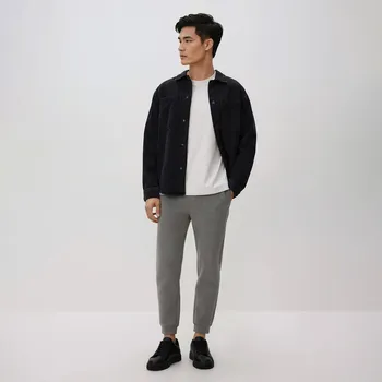 Pánské kalhoty Reserved - Tepláky slim - světle šedá - 6687L-09M - 6687L-09M-XL