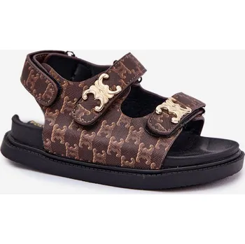 Sada pánského spodního prádla Dětské Sandály Na Suchý Zip Se Zlatými Detaily Hnědé Cavina 33