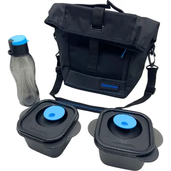 Svačinový box Tupperware Cestovní sada (černá)