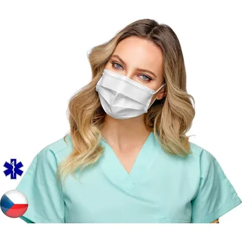 rouška Batist Medical 50x České chirurgické roušky IIR ochrana 98%- 2,90 Kč/ks