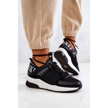 Dámské tenisky Sportovní Boty Tenisky Na Klínu Černá Lorey 36