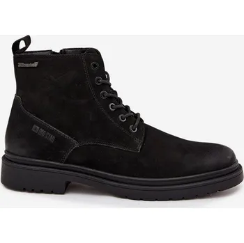 Dámská obuv Kožené Zateplené Boty Pro Muže Na Zip Big Star OO174148 Černé 44