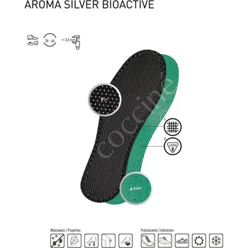 Tkaničky do bot Coccine Antibacterical Insoles Aroma Silver Bioactive 36
