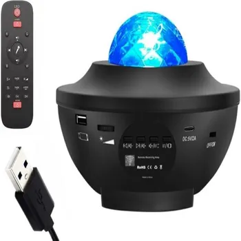 Vánoční dekorace Projektor Bluetooth LED USB MP3 Crystal Magic Disco Ball