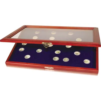 Obal pro sběratelský předmět Safe Vitrína na mince s kruhovými poli Vnitřní uspořádání: 24 polí Ø 38 mm