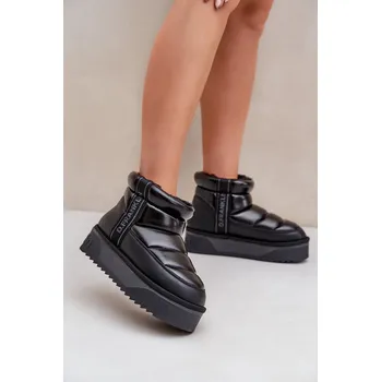 Dívčí sněhule Nízké Sněhule Na Silné Podešvi D.Franklin Černé DFSH371011 39