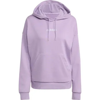 Dámské oblečení Dámská mikina adidas Essentials Linear French Terry Hoodie purple JY0036 XL