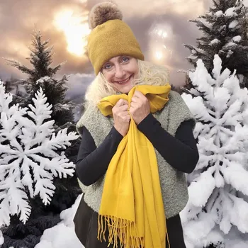 Šála Kašmírová šála Barva: Horčicová, Size system: One size