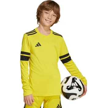 Chlapecké tričko Dětské tričko adidas Squadra 25 s dlouhým rukávem žlutá JJ0043 152cm