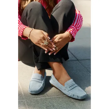 Dámské mokasíny Semišové Dámské Mokasíny Big Star RR274943 Modré 37