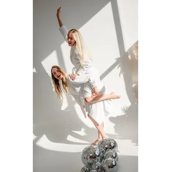 Dámský župan De Lafense 709 Manuela froté župan pro ženy M-2XL bílá XL