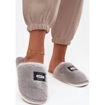 Dámské polobotky Domácí Obuv Dámské Plyšové Šedé Maelis 40/41