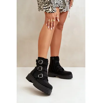 Dámská zimní obuv Zateplené boty se zdobením černé Ciascia 39