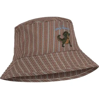 Klobouk Dětský klobouk Konges Sløjd SEER ASNOU BUCKET HAT GRS hnědá barva, KS102497 84X, vel. 12-18 měsíců