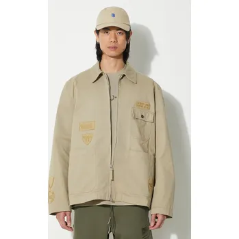 Pánská větrovka Džínová bunda Universal Works Gower, XL, zelená, 91X