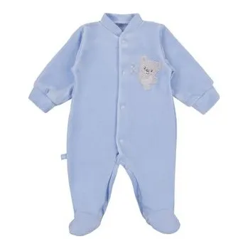 Kojenecký body EWA 930071 NEWBORN Pajac welur niebieski 56