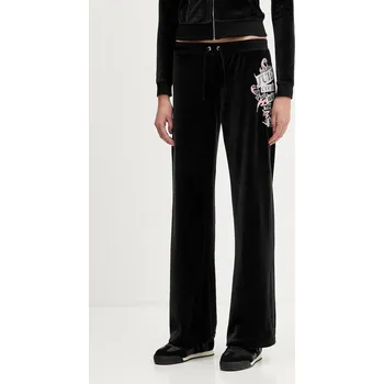 Velurové teplákové kalhoty Juicy Couture Wrap You Up JCNBJ126452 černá 99X, vel. XS