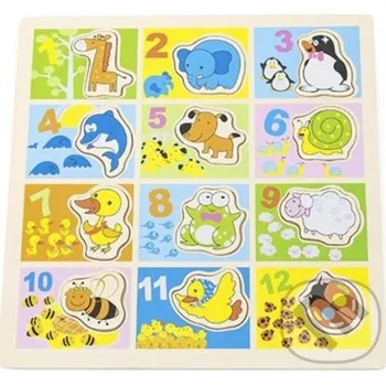 BABU dřevěná hračka - Čísla a zvířata - EPEE EPEE