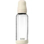 BIBS Baby Glass Bottle Round Latex antikoliková láhev Ivory 240 ml