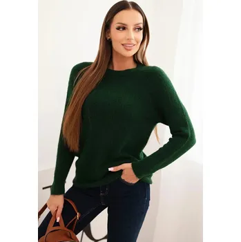 Dámský svetr Dámský svetr z baby alpaky s dlouhým rukávem zelený UNI
