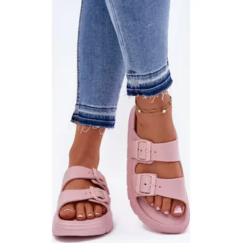 Dámské žabky Dámské Pěnové Pantofle Na Platformě Růžové Melorea 40