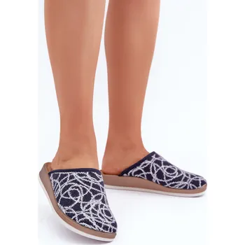 Dámské žabky Lesklé dámské pantofle Inblu CT000028 tmavě modré 38