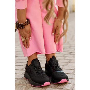 Dámské tenisky Tenisky Sportovní Boty Dámské Na Platformě Big Star RR274523 HI-POLY SYSTEM Černé 37