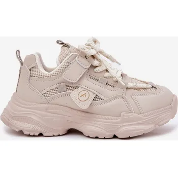 Dámské tenisky Dětské tenisky na platformě béžové Hanomess 32