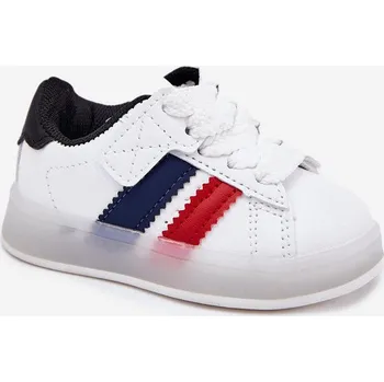 Dámské tenisky Sportovní Boty Tenisky Dětské S Svítící Podešví Bílá-Černá Arielle 34