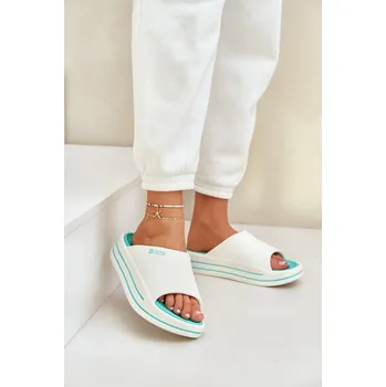 Dámské žabky Dámské Pantofle Na Platformě Big Star NN274A038 Bílo-Mátové 36