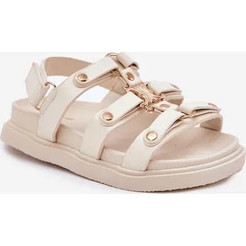 Sada pánského spodního prádla Dětské Sandály Se Zlatým Detalem Béžové Lunessa 25