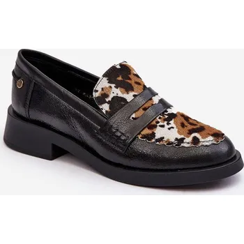 Dámské mokasíny Kožené Ženy Mokasíny Maciejka 06250-01 Černá 41