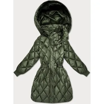 Široká dámská zimní oversize bunda v khaki barvě Minority (M2-6518-22) odstíny zelené XXL (44)