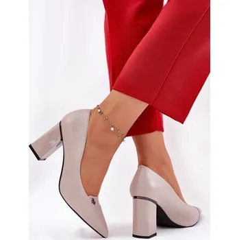 Dámské lodičky Elegantní Lodičky Na Podpatku Vinceza 62224 Šedé 36