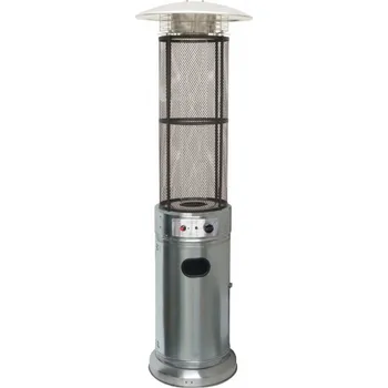 Průmyslové topidlo Plynový terasový ohřívač oválný nerez s regulátorem a ochranným obalem (Topidlo, plynový ohřívač )