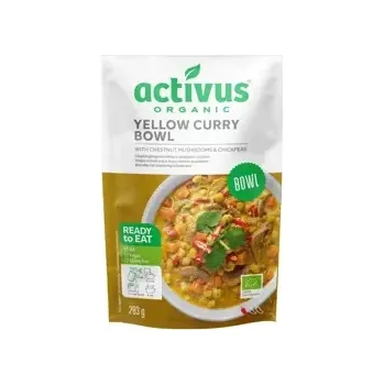 konzervovaná ryba Yellow Curry Bowl se žlutým kari kořením, houbami a cizrnou BIO 283 g