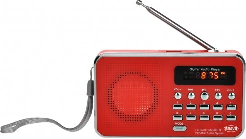 Bravo Rádio Sam B-6039 Červená