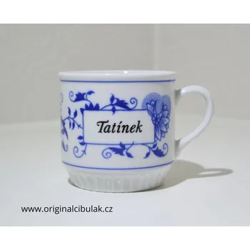 hrnek cibulák Leo s nápisem Tatínek český porcelán Dubí 2.jak