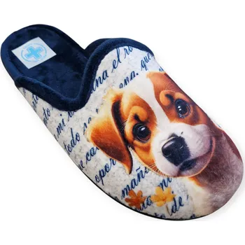Dámská zdravotní obuv Dámské domácí pantofle Medi Line 1519-025 modré/pes Velikost: 38 (5)
