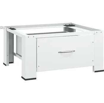 vidaXL Podstavec pod pračku se zásuvkou bílý