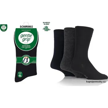 Pánské ponožky GENTLE GRIP BAMBOO volný lem SOMRM02, vel. 39-45 39-46 Mix barev
