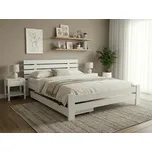 Postel PARIS zvýšená 120 x 200 cm, bílá Rošt: Bez roštu, Matrace: Matrace Sommera 18 cm