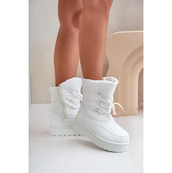 Dětská móda Sněhule na platformě se zipem Big Star OO274886 Bílé 37