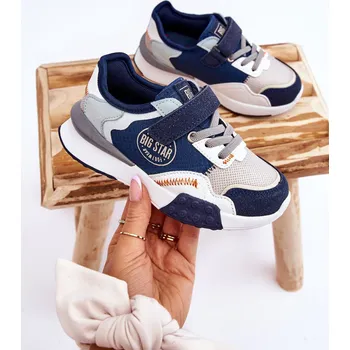 Sada pánského spodního prádla Dětské tenisky Memory Foam System Big Star LL374225 Námořnická modrá 33