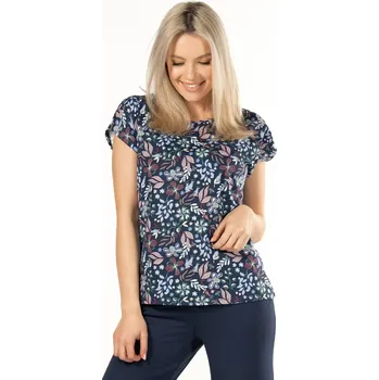 Mefemi Mix&Match Dámská pyžamová košile s potiskem Margot S-2XL tmavě modrá M