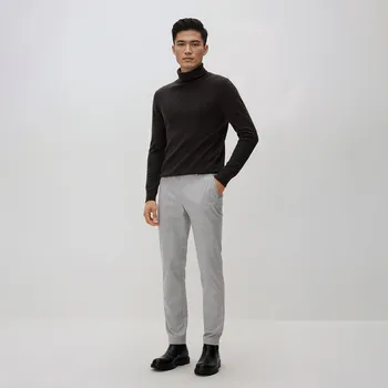 Reserved - Chino kalhoty slim fit v kostce - světle šedá - RH028-09P - RH028-09P-34