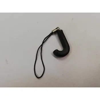 Přívěsek Fimo přívěsek na mobil - písmeno "J" černý