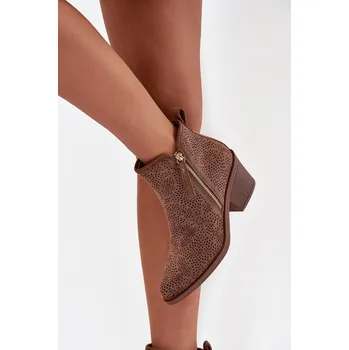 Dámská obuv Dámské boty na podpatku S.Barski HY52-538 hnědé 40