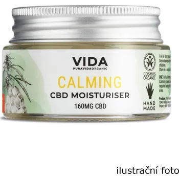 Pleťový krém Pura Vida Organic CBD Hydratační krém, Calming, 160 mg 2,5 g